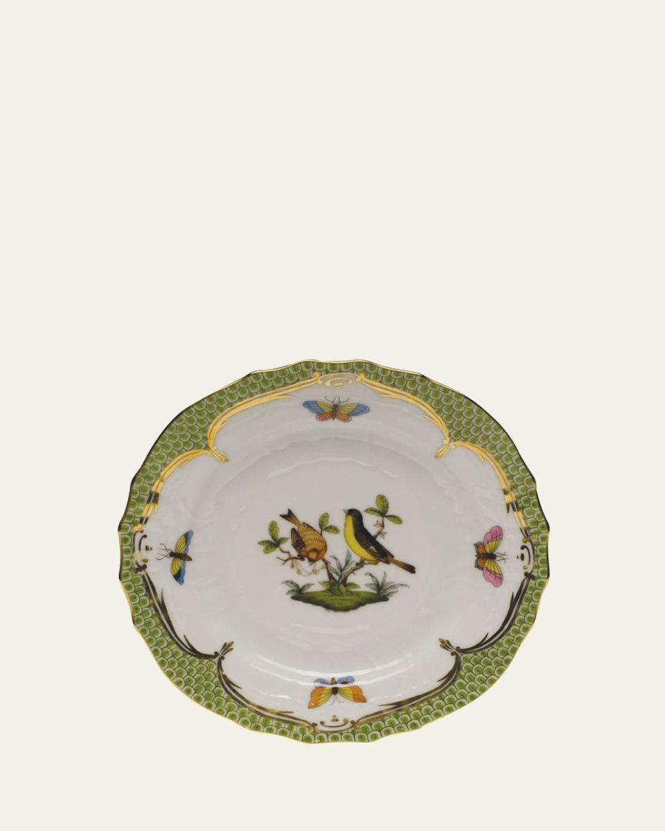 Rothschild Bird Green Motif 7 Bread & Butter Plate